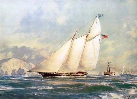 John Stobart Schooner Yacht America In 1851 Scrimshaw Gallery