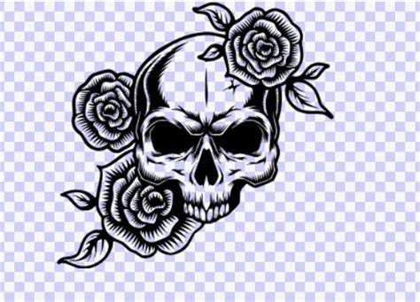Skull Rose Download Svg Cut File Download Day of the Dead - Etsy