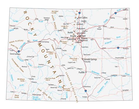 Map Of Colorado Cities And Roads Gis Geography