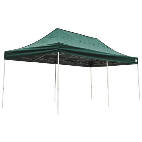 Outsunny 10' x 20' pop up canopy instant outdoor ez up tent for party wedding commercial use. ShelterLogic Pro Series 10 ft. x 20 ft. Green Straight Leg ...