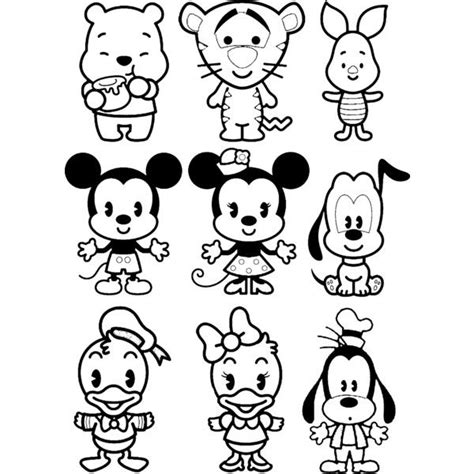 Dibujos De Personajes De Disney Faciles Kawaii Para Colorear Búsqueda