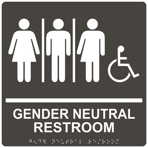 Ada Gender Neutral Restroom Sign Rre 25443 99whtonchgry