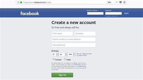 Facebook Sign Up How To Create A New Facebook Account