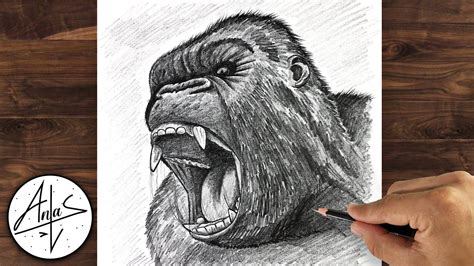 How To Draw King Kong Drawing Tutorial Step By Step Youtube