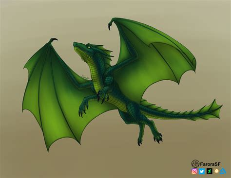 Artstation Flying Green Dragon