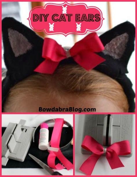 Diy Cat Ears Bowdabra Blog Diy Cat Ears Cat Diy Halloween Diy Crafts