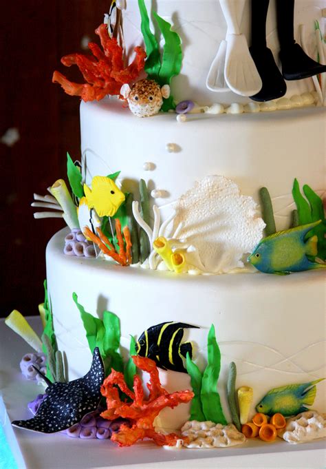 Coral Reef Inspired Wedding Cake - CakeCentral.com