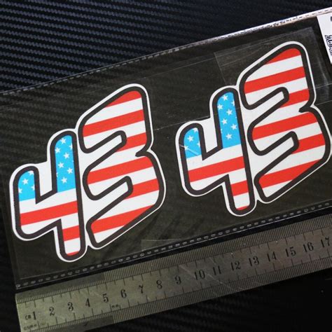 Sixsub 43 Ken Block Usa Flag Flag X2 Moto Cars Reflective Stickers