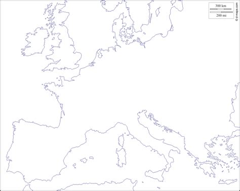 Europa Occidental Y Central Mapa Gratuito Mapa Mudo Gratuito Mapa En Blanco Gratuito