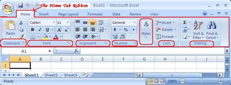 The Home Tab Of Microsoft Excel 2007 Turbofuture
