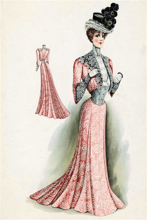 Victorian Fashion - 1900 | 1900 fashion, Victorian fashion, Fashion illustration vintage