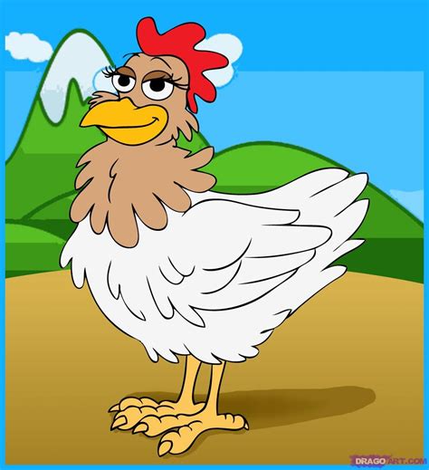 How To Draw A Chicken Step By Step Farm Animals Animals Free