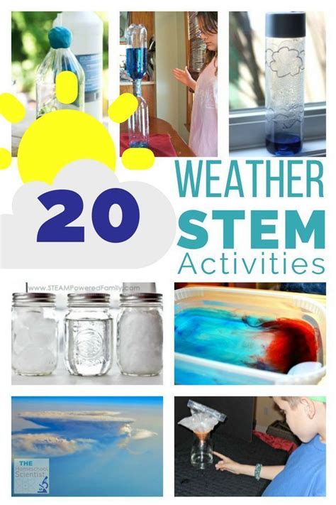 Along with stem kits that provide all the things you need for the specific activity, you can they created a pulley out of a cardboard box, plastic water bottles and string. 20 Weather STEM Activities | Weather activities for kids ...