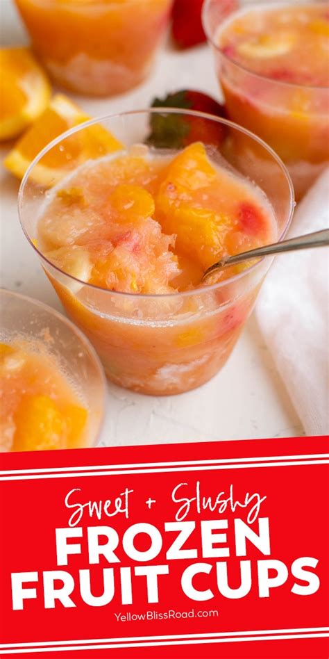 Slushy Frozen Fruit Cups Recipe