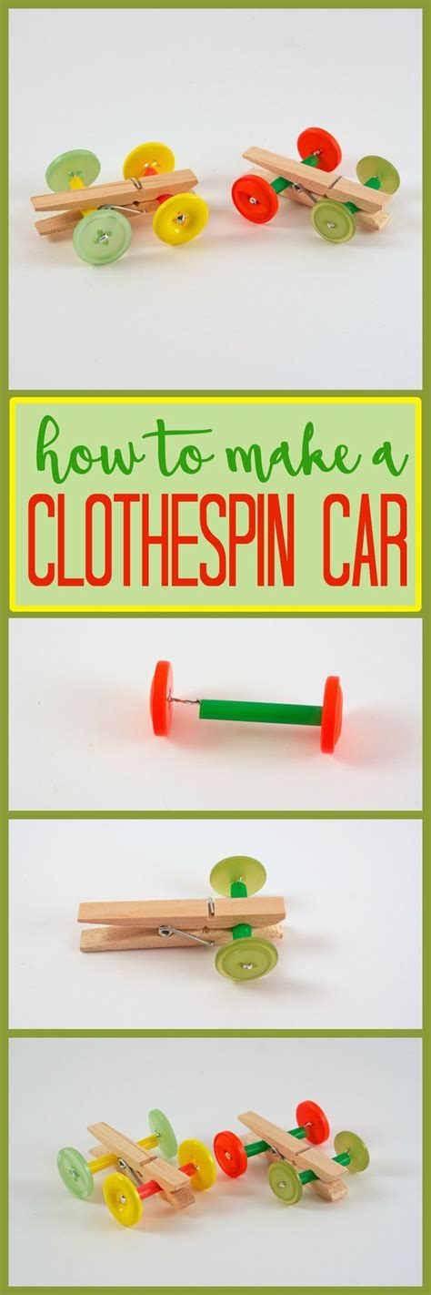 Clothespin Car Made With Clothespins Buttons And Some Imagination