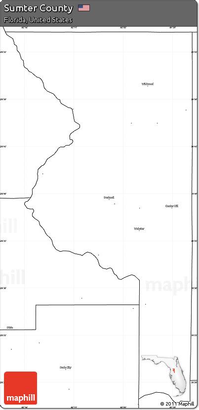 Free Blank Simple Map Of Sumter County