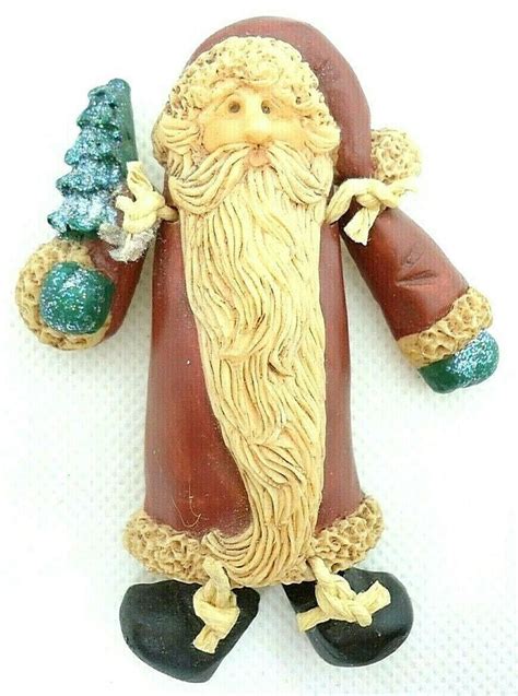 Vintage 1990s Brooch Lapel Pin Country Christmas Santa Claus Holiday St Nichola Ebay