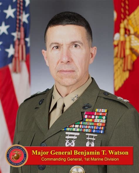 Major General Benjamin T Watson 1st Marine Division Biography