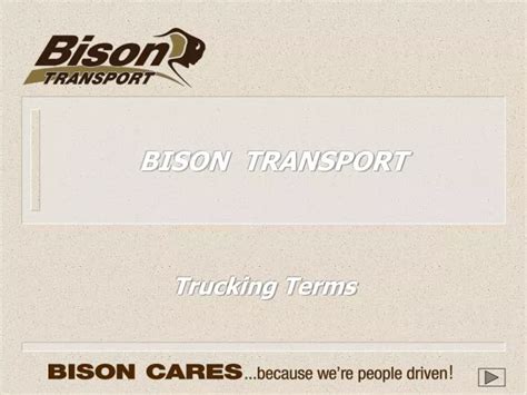 Ppt Bison Transport Powerpoint Presentation Free Download Id1738431