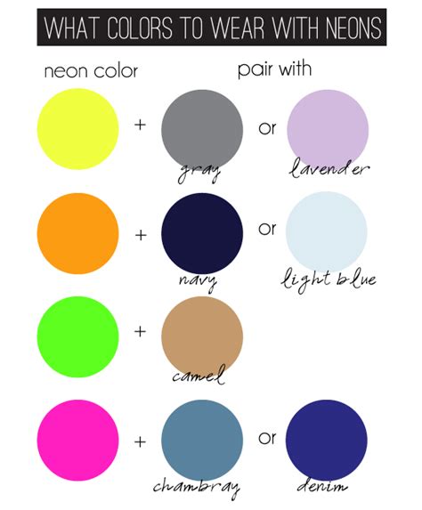 With An Ie Neon Color Combinations