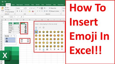 How To Insert Emoji In Excel Youtube