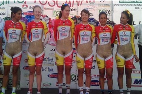 Colombian Womens Cycling Team Kit That Makes Wearer Appear Naked Is