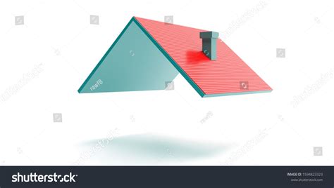House Roof Red Tile Roofing Model Stock Illustration 1594823323