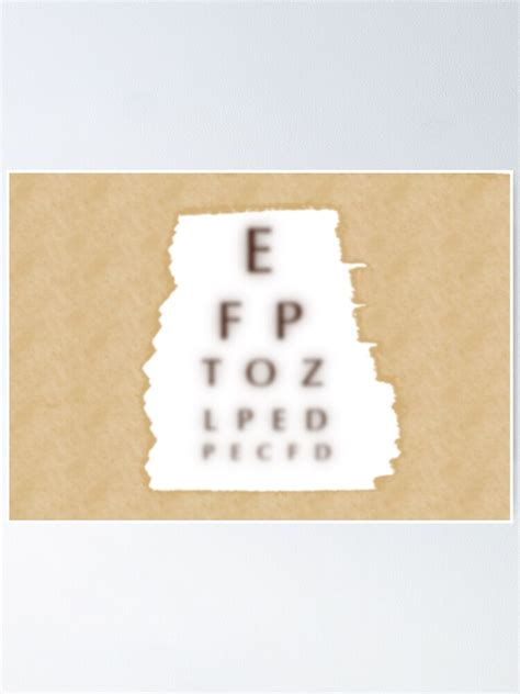 Blurry Eye Chart Myopiahyperopia Poster For Sale By Mikebacotti