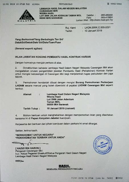 I will never spam you! Jawatan Kosong di Lembaga Hasil Dalam Negeri (LHDN) - 18 ...