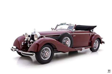 front of antique 1938 Mercedes-Benz 540 K Cabriolet A for sale by Hyman