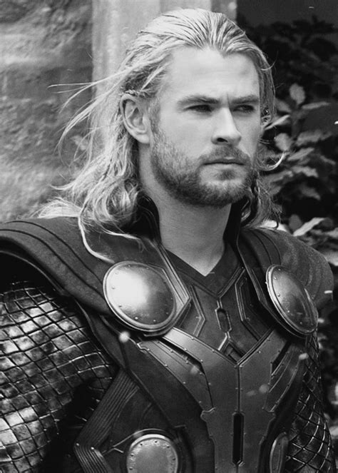 ~chris Hemsworth As Thor~ Even In Black And White Hes Flawless