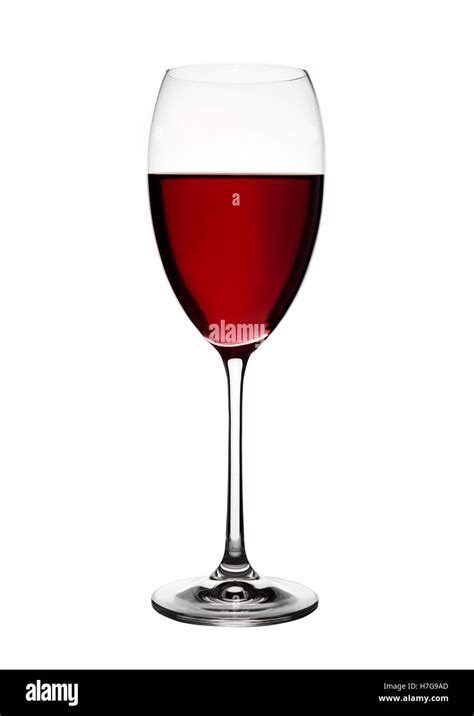 Glass Of Red Wine Isolated On White Stock Photo Alamy