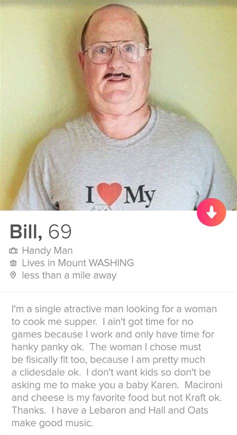Someone Created A Fake Tinder Profile As Bill The Handyman And Ended Up Catching More Fish