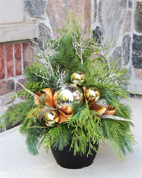 Pin By Terra On Outdoor Christmas Planters Christmas Planters