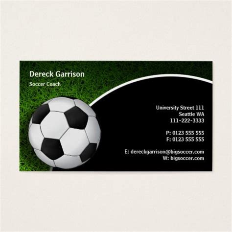 It helps you create amazing cards in a matter of. Soccer | Football Sports Coach Business Card | Zazzle.com ...