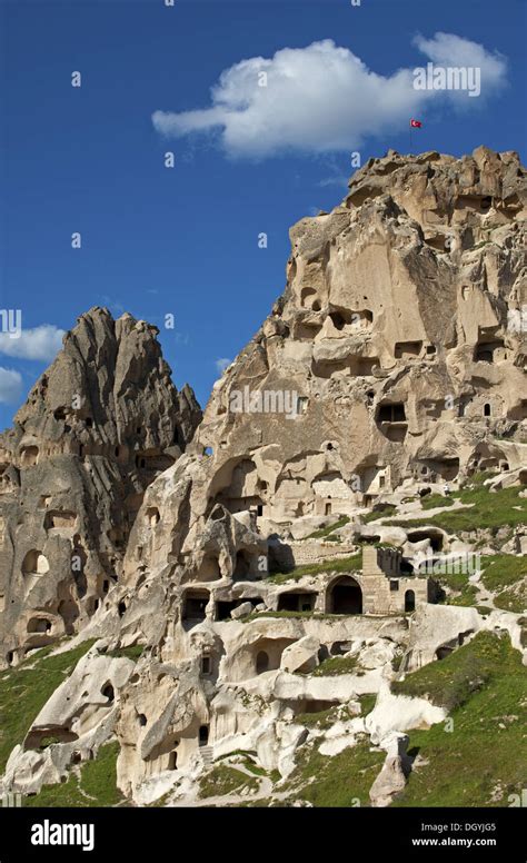Rock Castle Uchisar Cappadocia Turkey Stock Photo Alamy