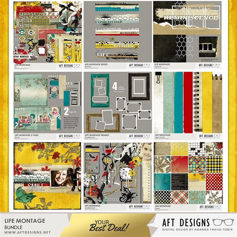 Life Montage Digitalscrapbooking Bundle By Aft Designs Amanda Fraijo