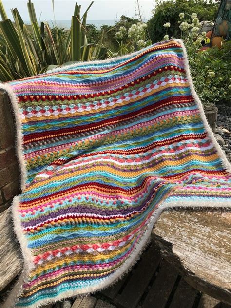 Seaside Stash Busting Blanket Week 35 Coastal Crochet Scrap Crochet