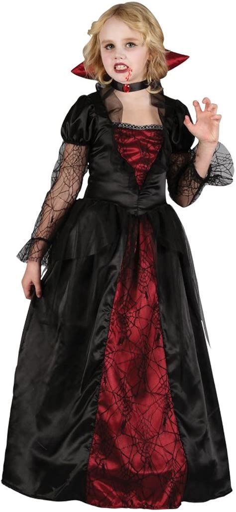 Girls Vampire Princess Halloween Costume For Fancy Dress Childrens Kids