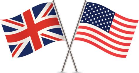 Drapeaux Américain Et Britannique Vecteur Vecteurs Libres De Droits Et