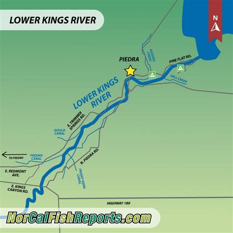 Kings River Lower Piedra Ca Fish Reports And Map