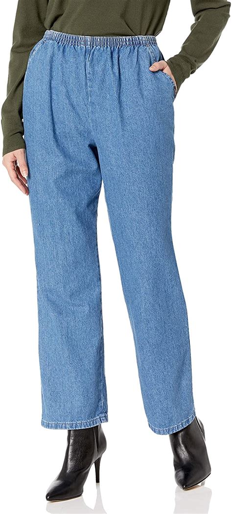 Chic Classic Collection Womens Cotton Pull On Pant With Elastic Waist Ebay