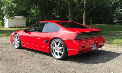 1987 Red Pontiac Fiero Gt Ferrari Kit Custom Wheels Well Cared For Low