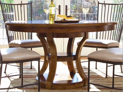 What is the maximum width so that the table and chairs do not look cluttered? 54 Inch Round Pedestal Dining Table Set | Round pedestal ...
