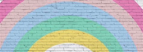 Rainbow Brick Mural Wallpaper Hovia
