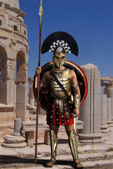 Spartan Hoplite With Armor Greek Soldier Greek Warrior Spartan Warrior
