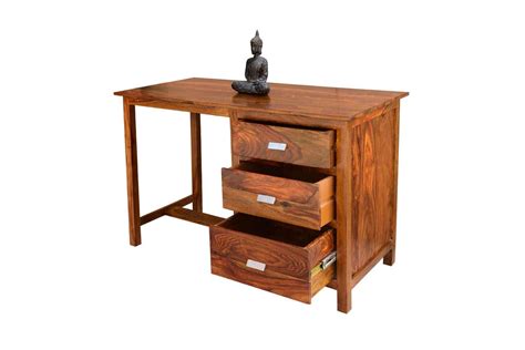 Satin large solid wood side table (teak finish) rs.4499. Buy Lucy sheesham wood Study table | Study Room, Study ...