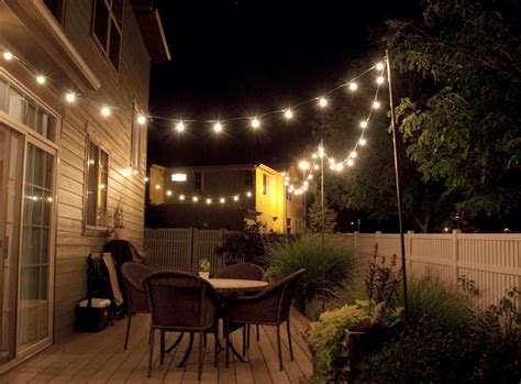 15 Inspirations Hanging Outdoor Lights Without Trees