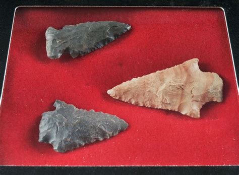 Three Arrowheads Found In Ohio Region Native American Artifacts