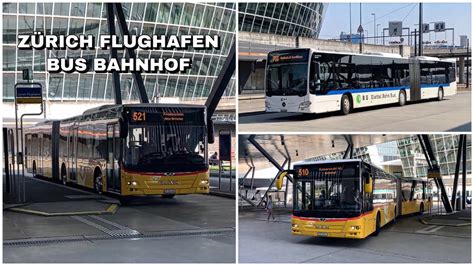 Busse Beim Flughafen Zürich Buses At Zurich Airport 2022 Youtube